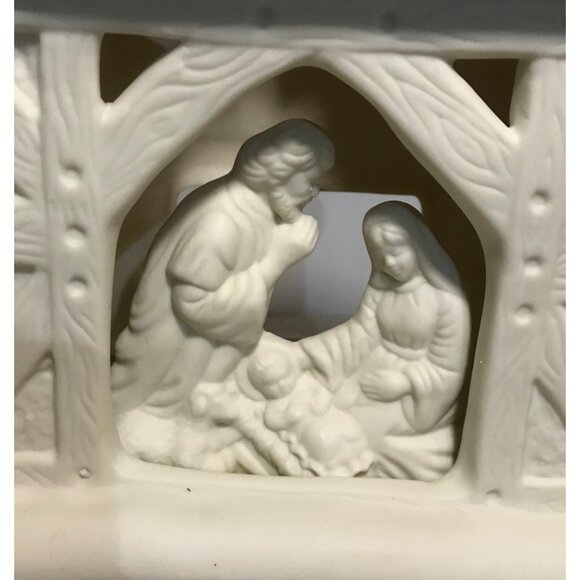 Partylite Tealight Holder Nativity Scene O Holy Night Porcelain Candle Holder W - Picture 8 of 13